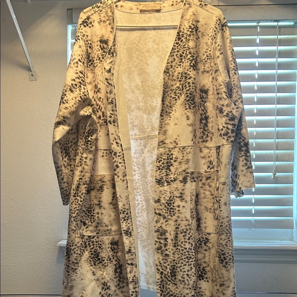 Philosophy Cream and Black Patterned Cape